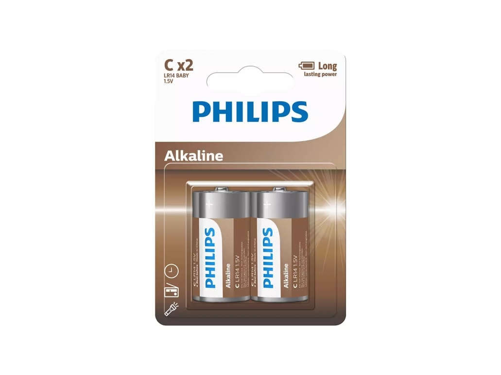 Philips Batterie Tech Alkaline C 2Er-Pack - 2110057