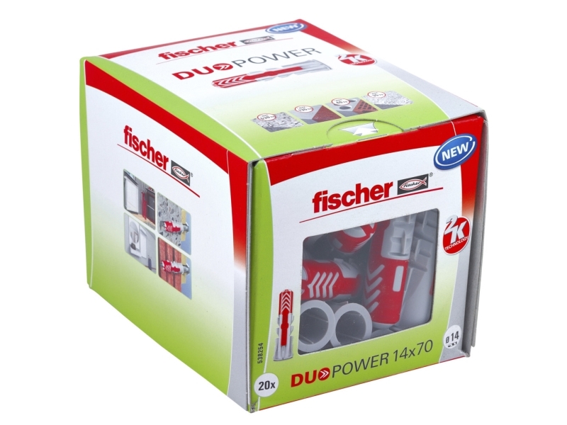 Fischer DUOPOWER 14 x 70, Expansionsankare, Betong, Metall, Grå, 70 mm, 1,4 cm | Verktyg & Verkstad - Infästning - Råpluggar och pluggar | GameStuff