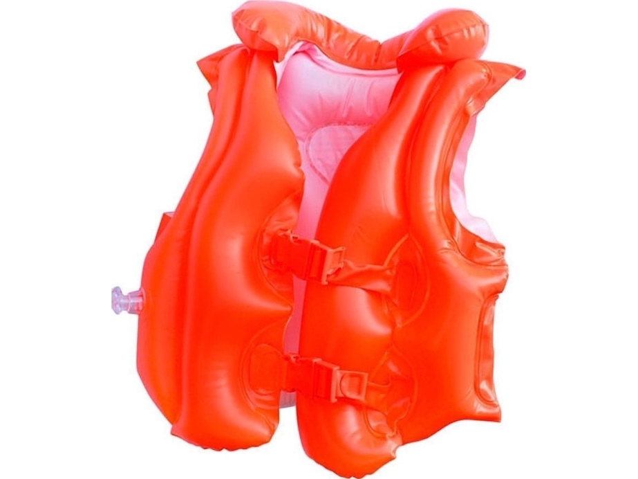 Intex 58671EU, Orange, Badväst, Monokromatiskt, Vinyl, 3 År, 6 År | Utomhusleksaker - Glasögon & Dykmaske - Badluftsmadrasser | GameStuff
