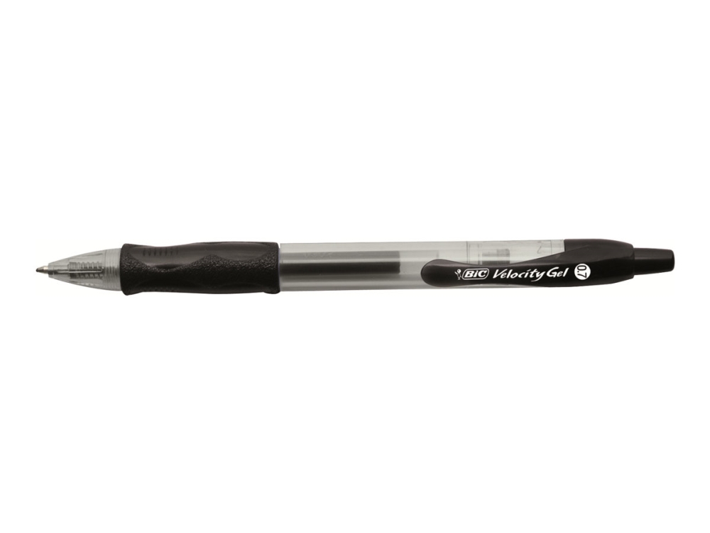 BIC VELOCITY - Rollerball-pen - sort - gelblæk - 0.7 mm - medium - tilbagetrækkelig (pakke med 12)
