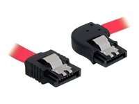 Delock Cable Sata - Sata-Kabel - Serial Ata 150/300 - Sata (Hun) Til Sata (Hun) - 30 Cm - Haspet, Lige Stikforbindelse, Vinkelret Stik - Rød