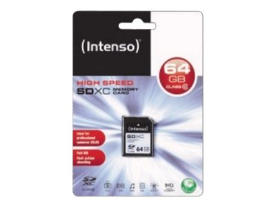 Intenso - Flash-Speicherkarte - 64 Gb - Klasse 10 - Sdxc