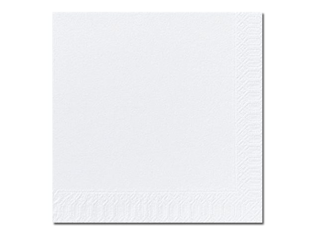 Duni - Serviet - Størrelse 33 x 33 cm - engangs - hvid (pakkaus 125 kpl)
