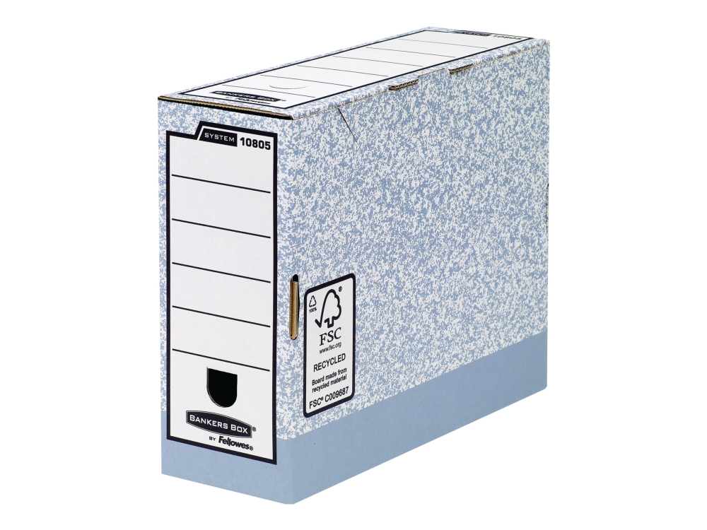 Bankers Box System - Boxfil - ryggbredd: 100 mm - för A4 (210 x 297 mm) - grå | Arkivering - Binders - Övriga | GameStuff