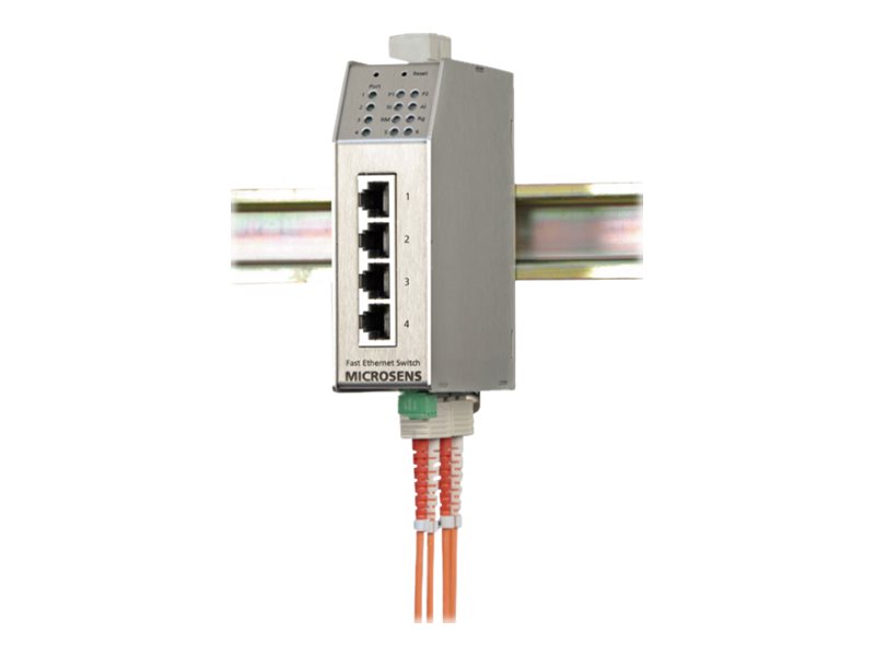 Microsens Industrie 6 Port Fast Ethernet Switch Mit Ringfunktion 2 X St Duplex Multimode 4 X Rj45 Ms650501m