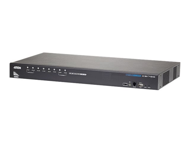 Aten Cs1798 Kvm Audio Usb Switch Kvm Audio Usb Lokalbruger Desktop Monterbar Stativ