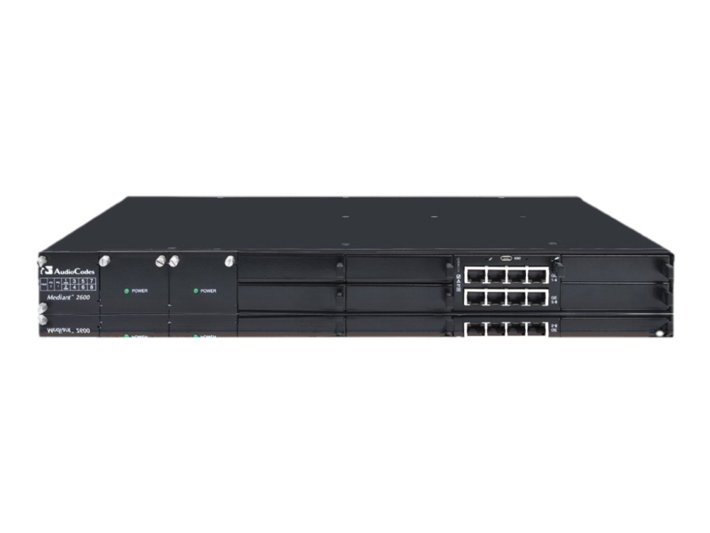 Audiocodes Mediant 2600 E-Sbc - Redundant Pair - Voip-Gateway - 1Gbe - 1U - Rack-Montierbar (Packung Mit 2) (M26-12/B/R/Ac)