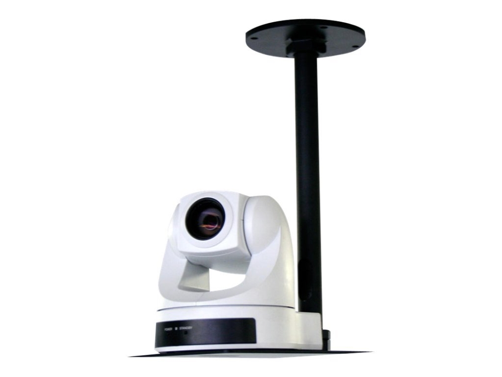 Vaddio Short Drop Down Mount - For Small PTZ Camera - Black - Monteringspakke for kamera - loftsmonterbar - sort pulverlakeret