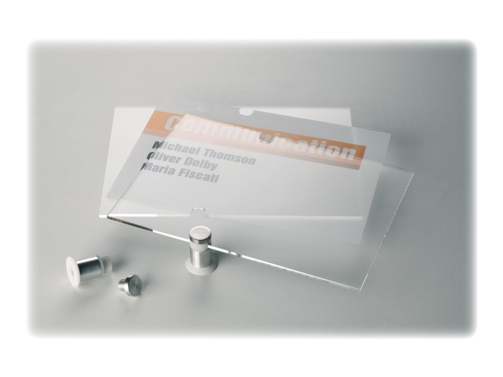 Durable Crystal Sign - Skilteholder - Dørmonteret - Gennemsigtig