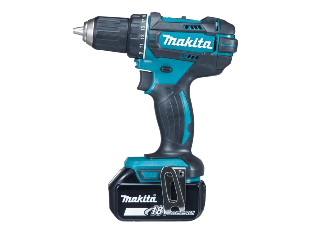 Makita Ddf482rfj - Bor/Driver - Ledningfri - 2-Hastigheders - Nøgleløs Borepatron 13 Mm - 62 N·M - 2 Batterier - 18 V
