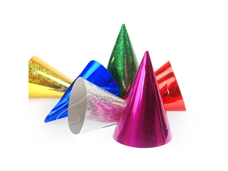 Partyhut Holografisch, Mehrfarbig