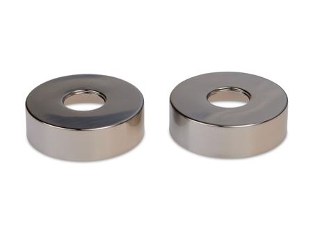 Blue Label rosetter - borstat nickel - diameter Ø74 mm - höjd 21 mm - levereras i set om 2. | VVS Artiklar - Badrum - Amatures och reservdelar | GameStuff