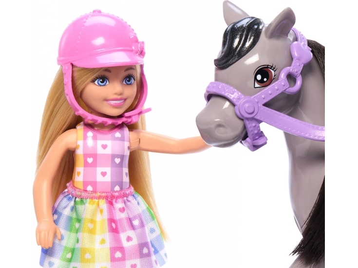 Barbie Mattel Chelsea Puppe + Pony Htk29