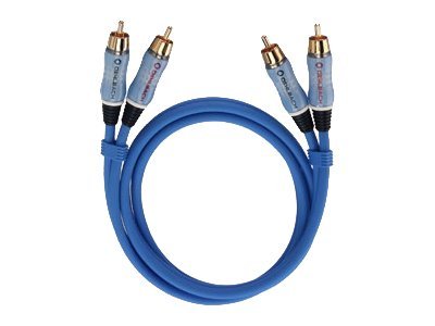 Oehlbach BEAT! Stereo-Set - Audiokabel - RCA han til RCA han - 0.5 m - blå