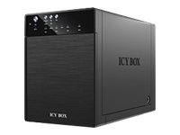 Icy Box Ib-3640Su3, Externes 4-Fach Single System Für 3,5" Sata I/Ii/Iii Festplatten, Usb 3.2 Gen 1 + Esata, Schwarz, Hdd, Sata, 3.5", Usb 3.2 Gen 1
