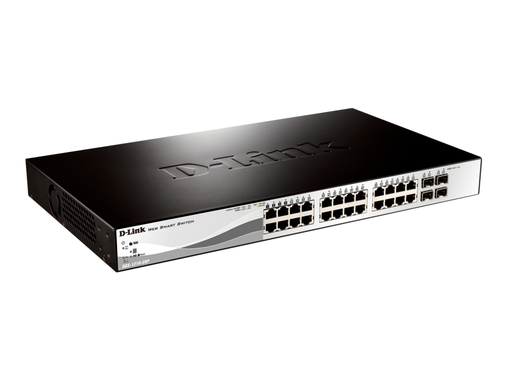 D-Link Dgs-1210-28, Managed, L2/L2+, Vollduplex, Rack-Einbau, 1U