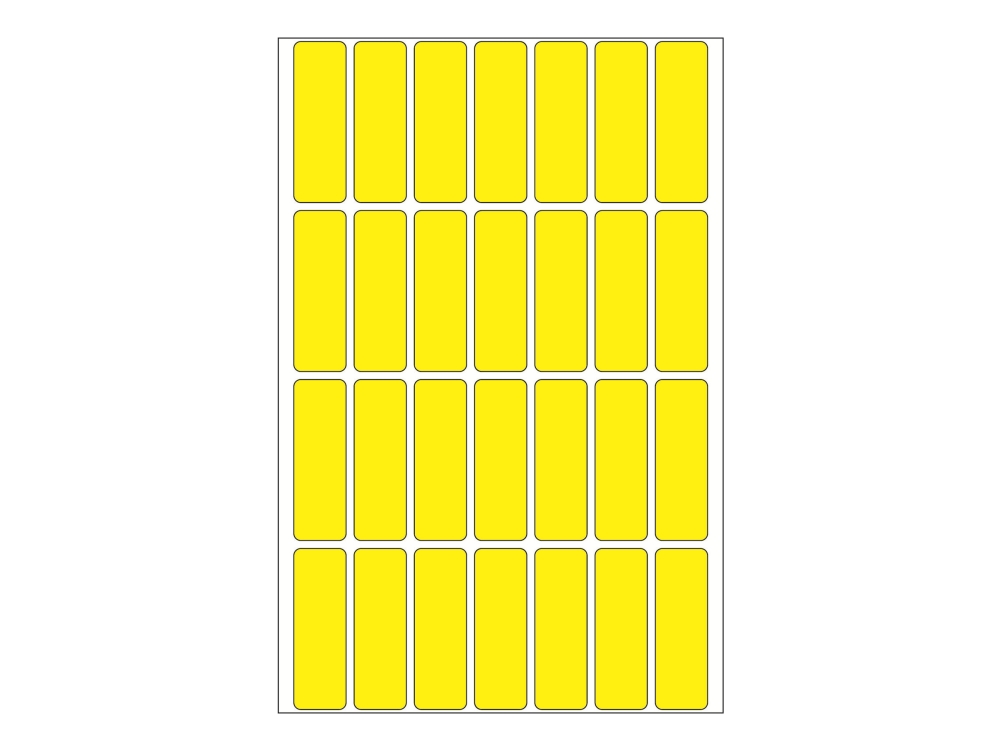 HERMA - Papir - matte - permanent klæbemiddel - gul - 13 x 40 mm 896 etikette(r) (32 ark x 28) etiketter