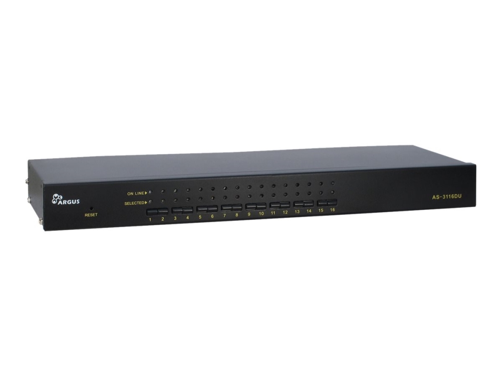 Argus Kvm As-3116Du - Kvm Switch - 16 X Kvm Port(S) - 1 Lokalbruger - Monterbar På Stativ