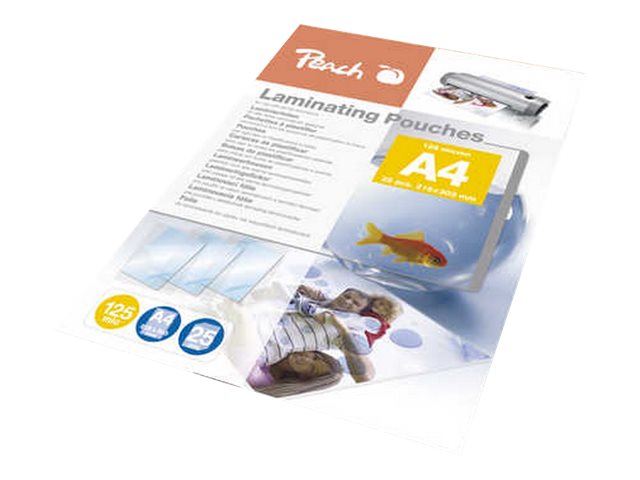 Peach - 25-pack - blanka lamineringsfickor | Kontorsmaskiner - Kontorsmaskiner - Laminering - Lamineringsficka | GameStuff
