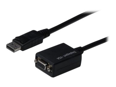 Assmann - Displayport Adapter - Displayport (Han) Til Hd-15 (Vga) (Hun) - 15 Cm - Formet - Sort