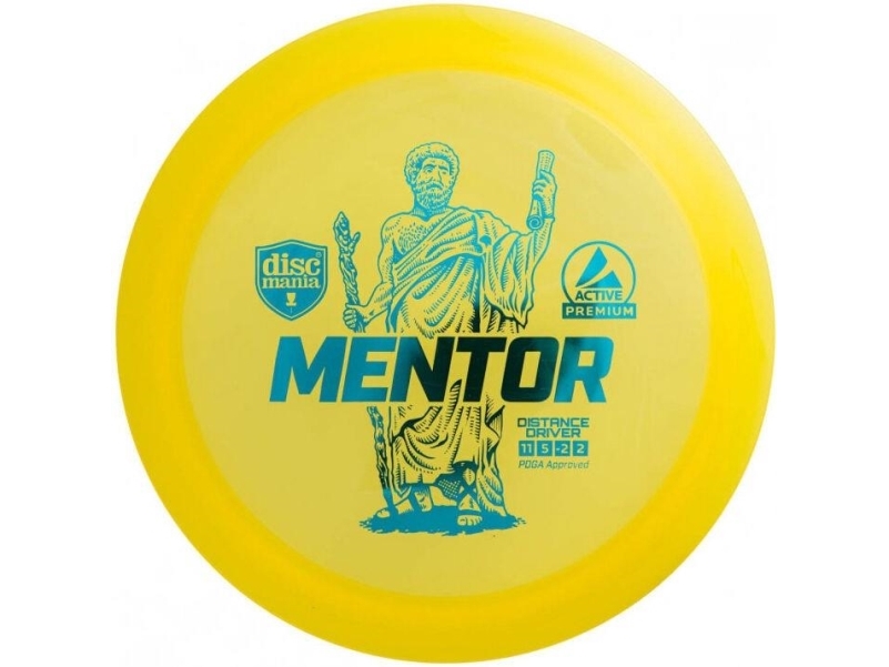 Discgolf Discmania Distance Driver Mentor Active Premium Yellow 11/5/-2/2