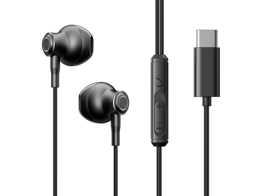 Joyroom Type-C Series Jr-Ec07 Usb-C In-Ear-Kopfhörer Aus Metall - Schwarz
