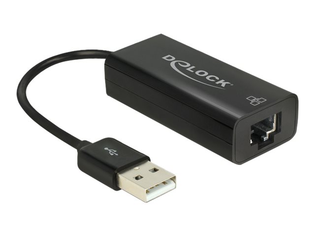 Delock Adapter USB 2.0 > LAN 10/100 Mb/s - Netværksadapter - USB 2.0 - 10/100 Ethernet