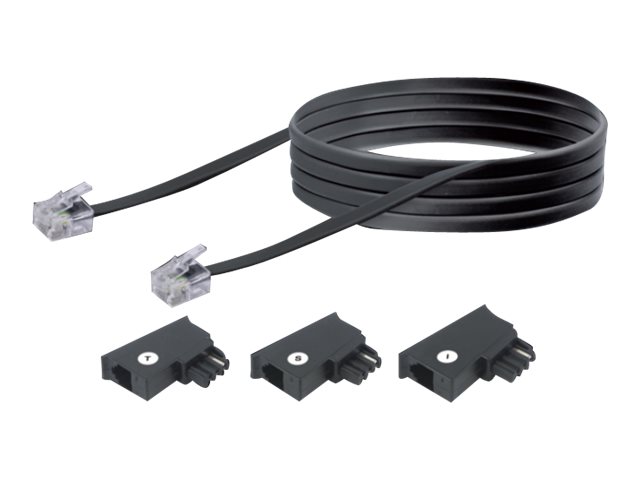 Schwaiger - Telefon-Kabelkit - Sort