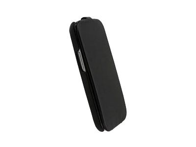 Krusell SlimCover - Beskyttende deksel for mobiltelefon - lær - svart - for Samsung Galaxy S III