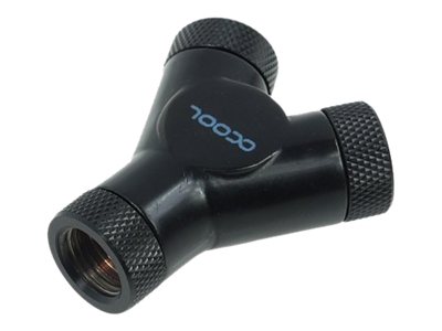 Alphacool Hf Y Connector - Kølervæske System Tilslutnings Adapter - Dyb Sort