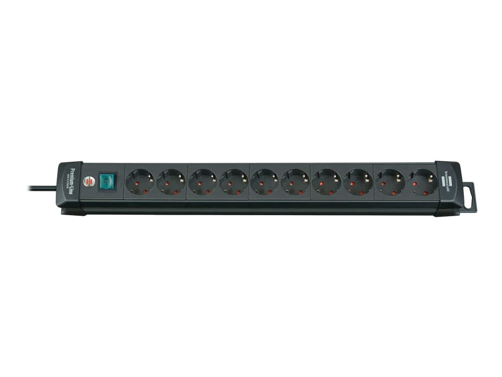 brennenstuhl Premium-Line - Effektband - utgångskontakter: 10 - 3 m sladd - svart | EL Artiklar - Andra EL - Pluggar och uttag | GameStuff
