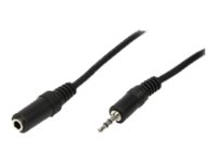 Logilink - Forlængerkabel Til Audio - Stereo Mini-Jackstik Hun Til Stereo Mini-Jackstik Han - 5 M - Sort