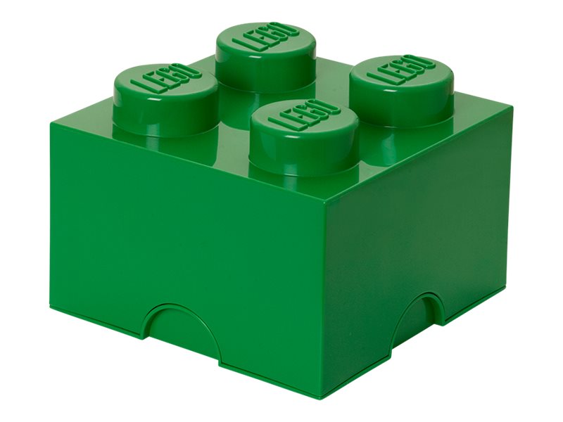 Se Lego Storage Brick 4 - Opbevaringsboks - Mørkegrøn hos Computersalg.dk