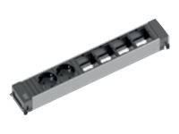 Bachmann Power Frame - Stikdåse - Input: Gst18i3 - Output-Stikforbindelser: 2 - 10 Cm Ledning - Tyskland - Sort, Anodiseret Aluminium
