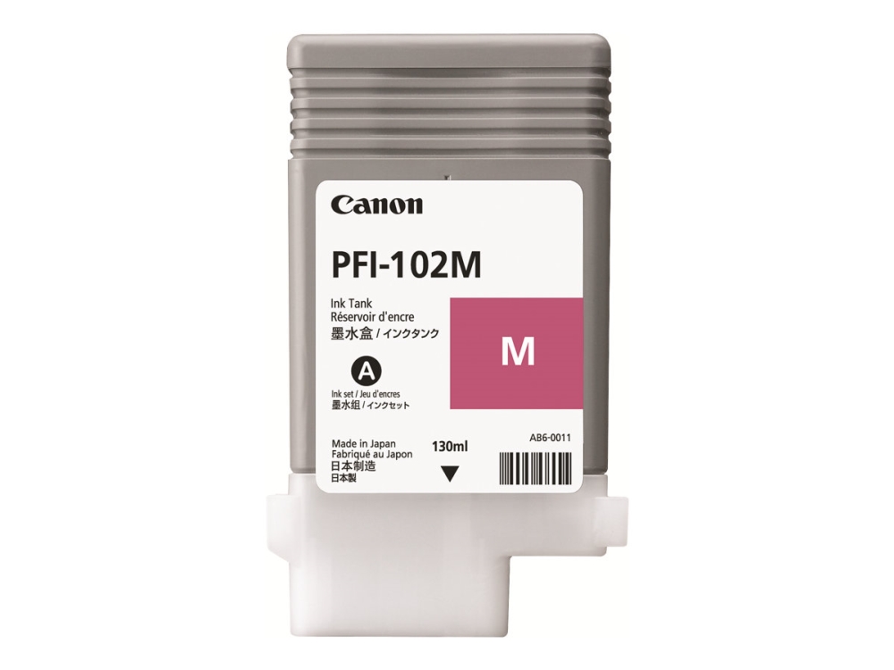 Canon Lucia Pfi-102 M - 130 Ml - Magenta - Original - Tintentank - Für Imageprograf Ipf500, Ipf510, Ipf600, Ipf605, Ipf610, Ipf700, Ipf710, Ipf720, L