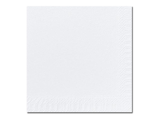Duni - Servett - Storlek 33 x 33 cm - engångsvara - vit (paket om 125) | Bordssättning - Textil för bordet - Servetter | GameStuff