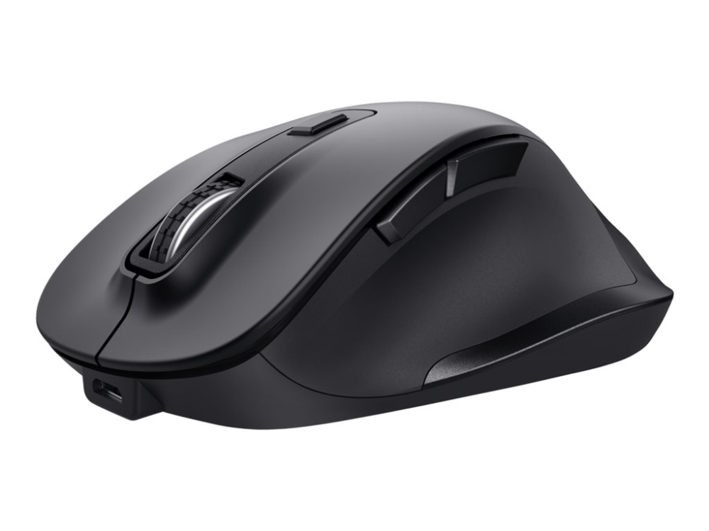 Trust Fyda, Rechts, Optisch, Rf Wireless + Usb Type-A, 2400 Dpi, Schwarz