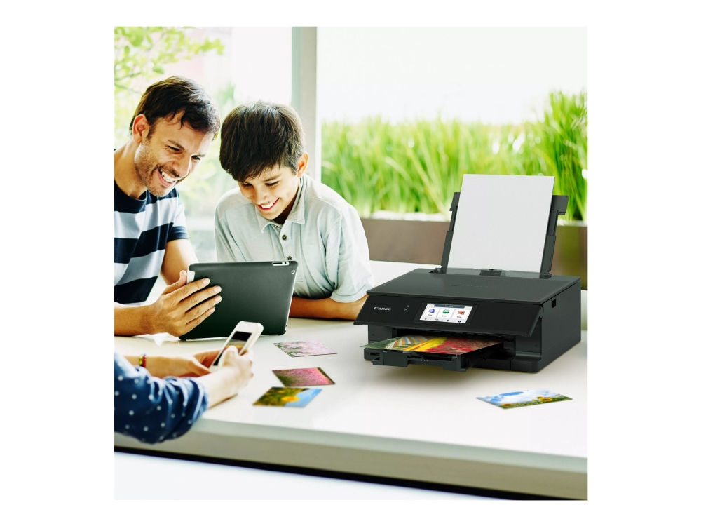 Canon PIXMA TS8750 - Multifunktionsprinter - farve - blækprinter - Legal (216 x 356 mm) (original) - A4/Legal (medie) - op til 15 ipm (udskriver) - 200 ark - USB 2.0, Wi-Fi(ac) - sort