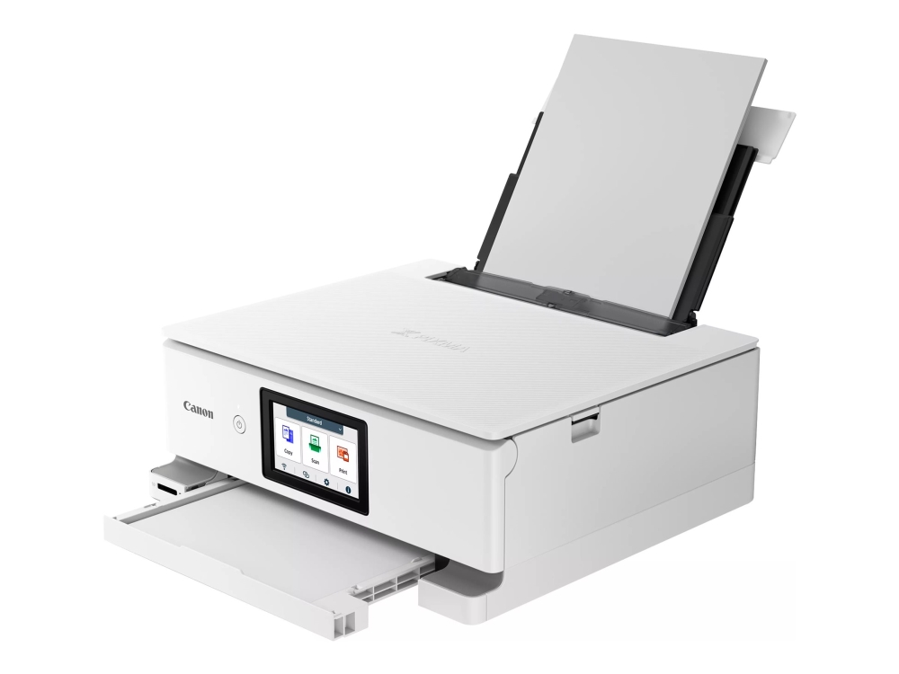 Canon PIXMA TS8751 - Multifunktionsprinter - farve - blækprinter - Legal (216 x 356 mm) (original) - A4/Legal (medie) - op til 15 ipm (udskriver) - 200 ark - USB 2.0, Wi-Fi(ac) - hvid