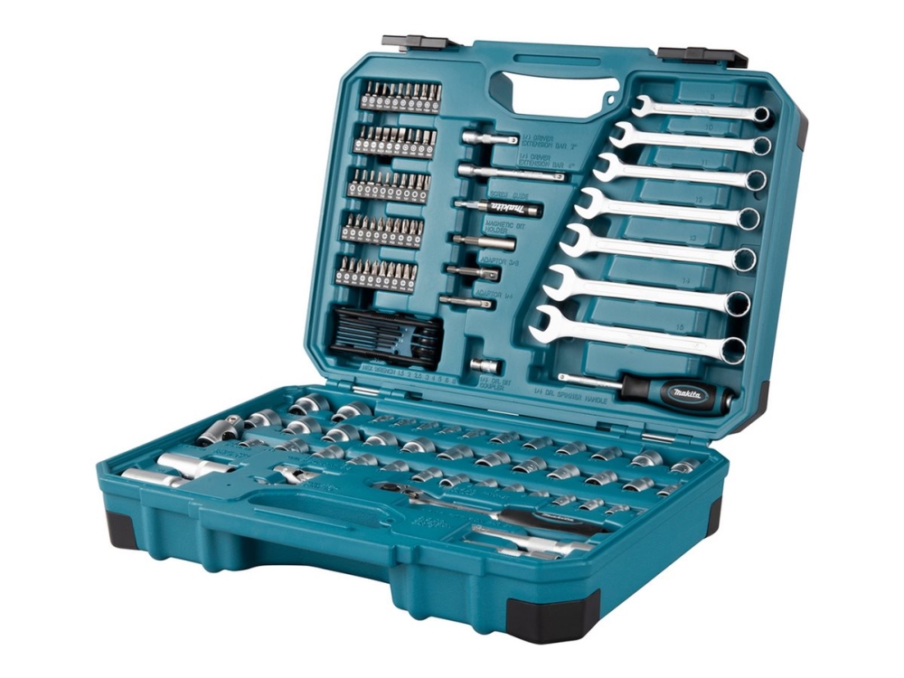 Makita E-06616 120 Piece Socket and Spanner Maintenance Tool Set