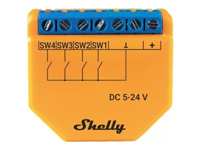 Shelly Plus I4 DC | Smarta hem - Smart hemkontroll och plattformar - Amazon Alexa | GameStuff