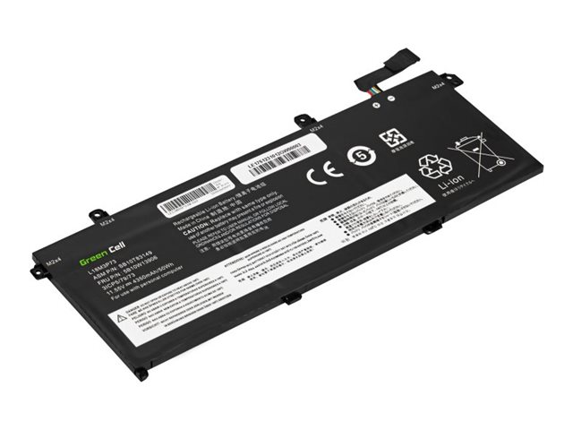 Green Cell - Batteri til bærbar computer (svarende til: Lenovo L18C3P71, Lenovo L18C3P72, Lenovo L18L3P73, Lenovo L18M3P73, Lenovo L18M3P74) - Litium-polymer - 3-cellet - 4350 mAh - sort