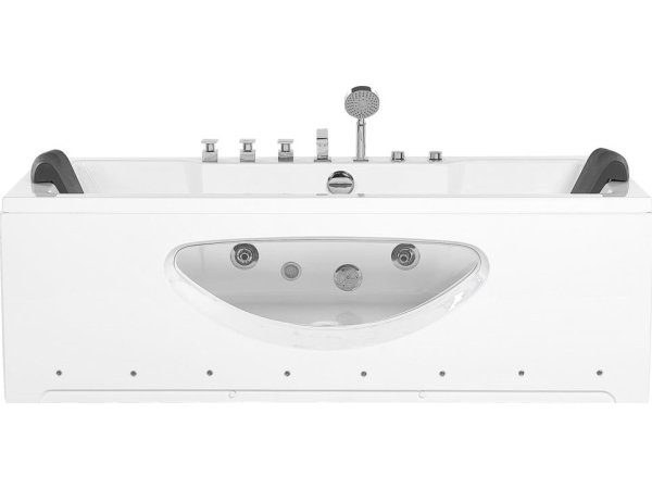 Shumee Led Badekar Med Hydromassage 180 X 80 Cm Hvid Hawes