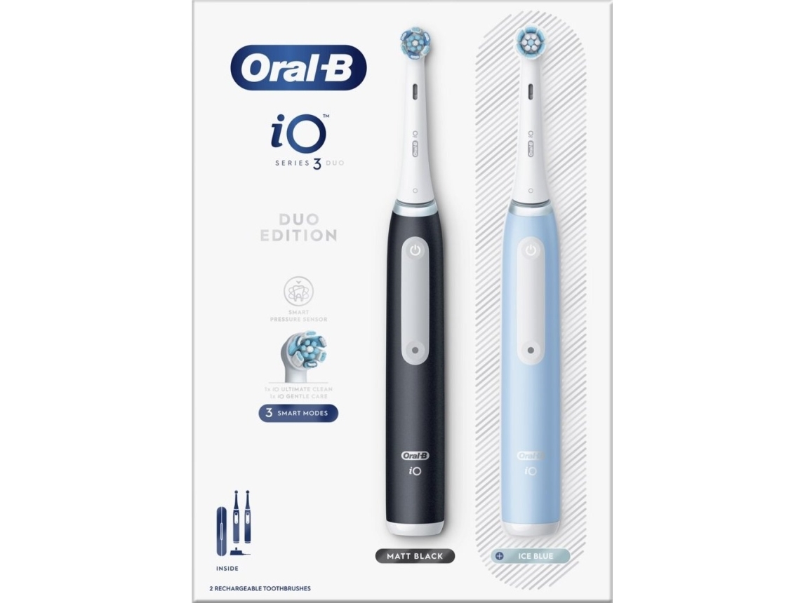 Oral-B Io Serie 3 Mattschwarz/Eisblau Duo Edition
