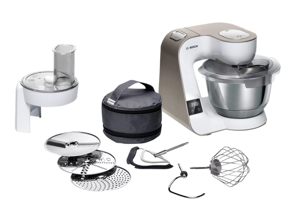 Bosch MUM5 MUM5XW10 - Köksmaskin - 1000 W - vit/champagne | Köksapparater - Köksmaskiner - Matberedare | GameStuff