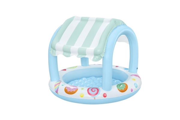 Bestway Aufblasbares Planschbecken Für Kinder Mit Überdachung, 104 × 84 Cm