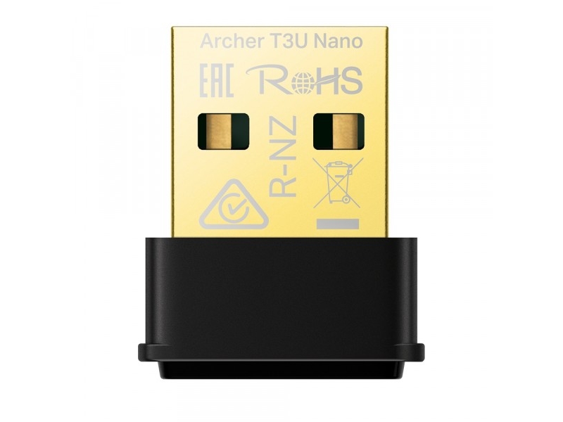 Tp-Link Ac1300 Nano Drahtlos Mu-Mimo Usb-Adapter, Kabellos, Usb, Wlan, Wi-Fi 5 (802.11Ac), 1267 Mbit/S, Schwarz