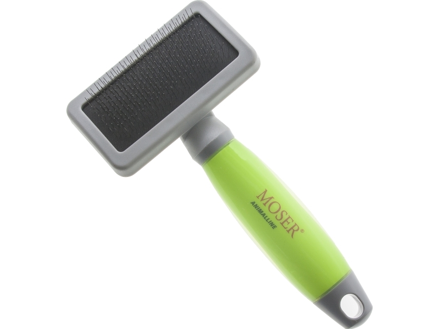 Moser 2999-7065, Kat (dyr)/hund, Børste, Grøn, Grå, Lang frakke, Glat (kort) pels, 120 mm, 40 mm