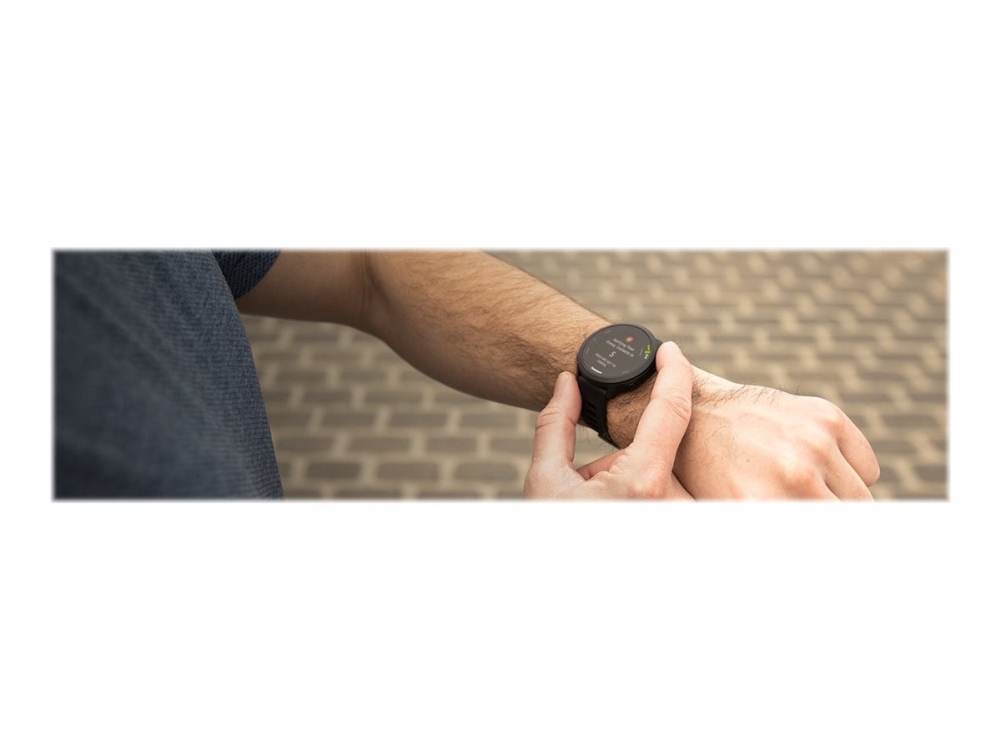 Garmin Forerunner Sort Sportsur Med Bånd Silikone Sort Display   Bluetooth Ant+