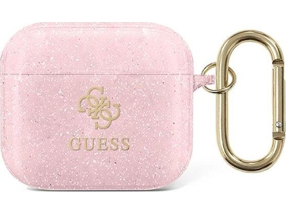 Guess Gua3ucg4gp Airpods 3 Case - Pink/Pink Glitter Collection